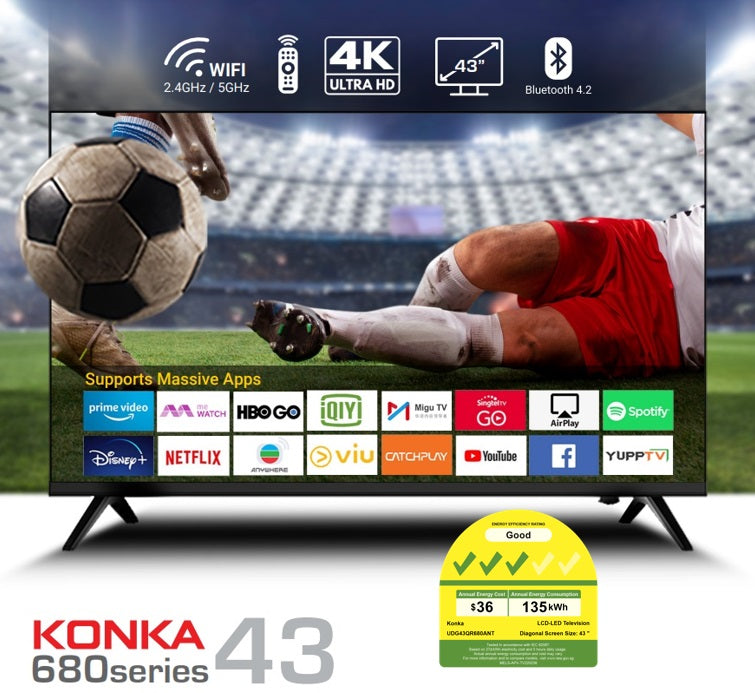43QR680 43” UHD LED ANDROID TV